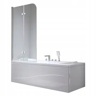 Hydrosan dvojdielna vaňová zástena, 80 x 140 cm, priehľadná